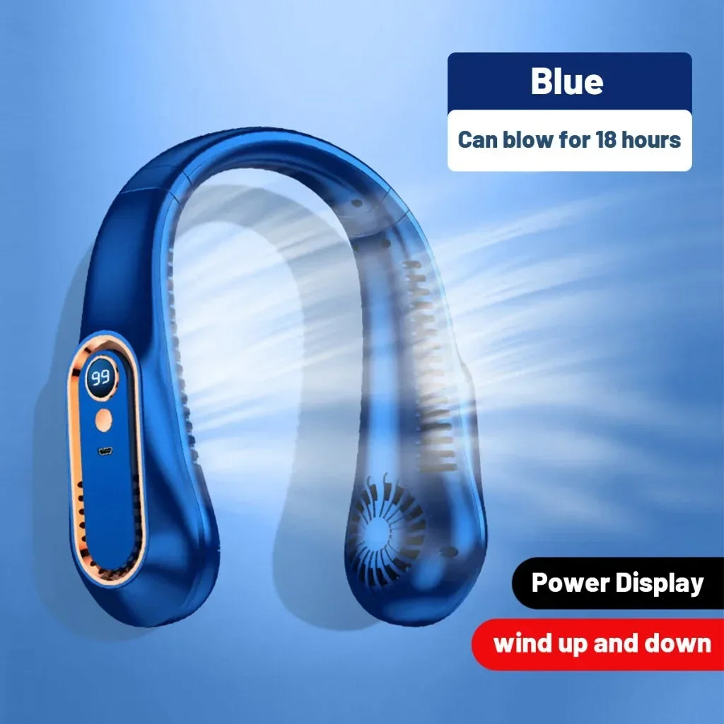 Wearable Neck Fan — 5-Speed Bladeless Hands-Free Cooling Fan