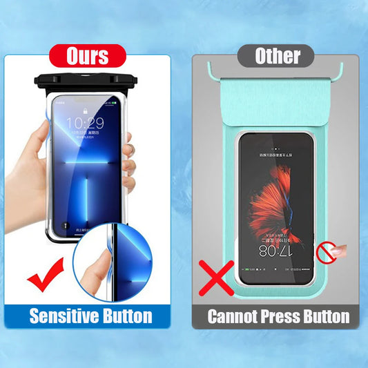 Waterproof Phone Pouch — IPX8 Universal Underwater Case with Lanyard