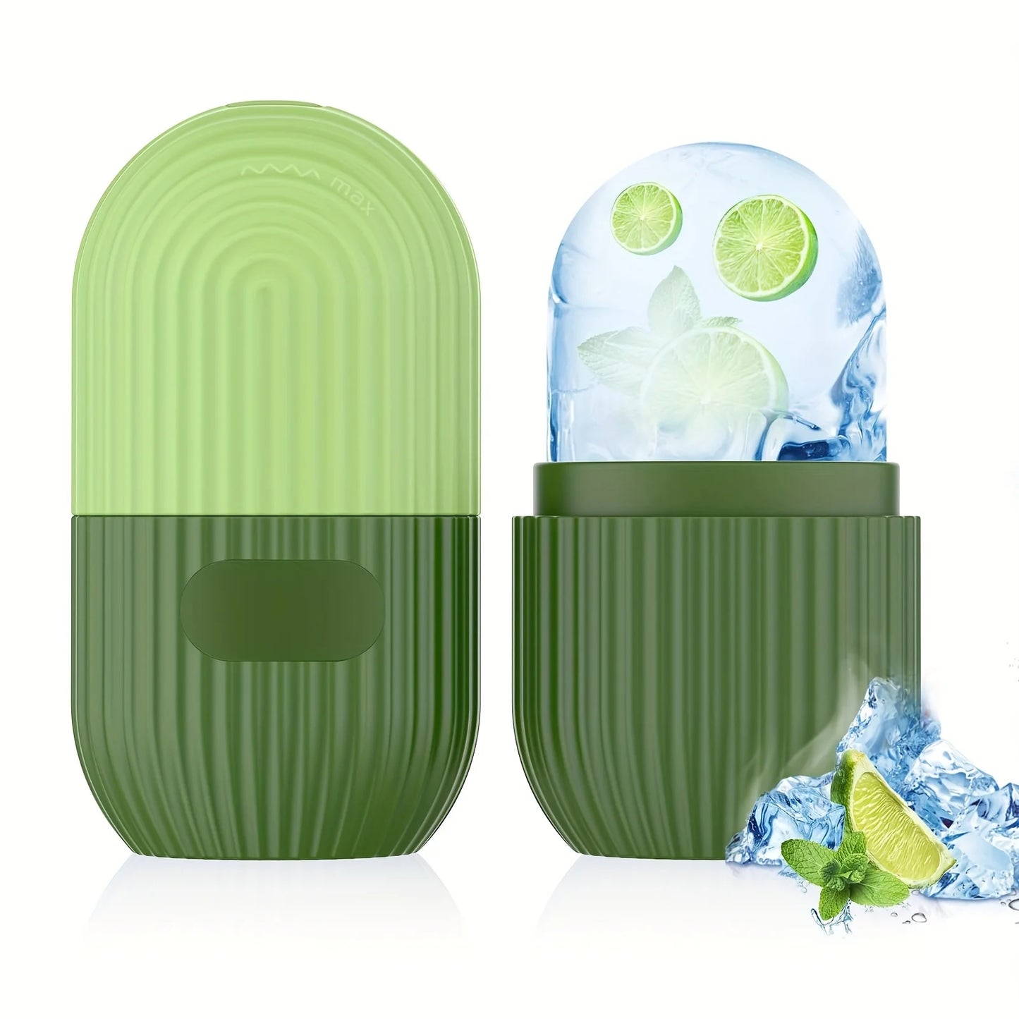 Silicone Ice Roller Face Massager — Reusable Cooling Facial Cube