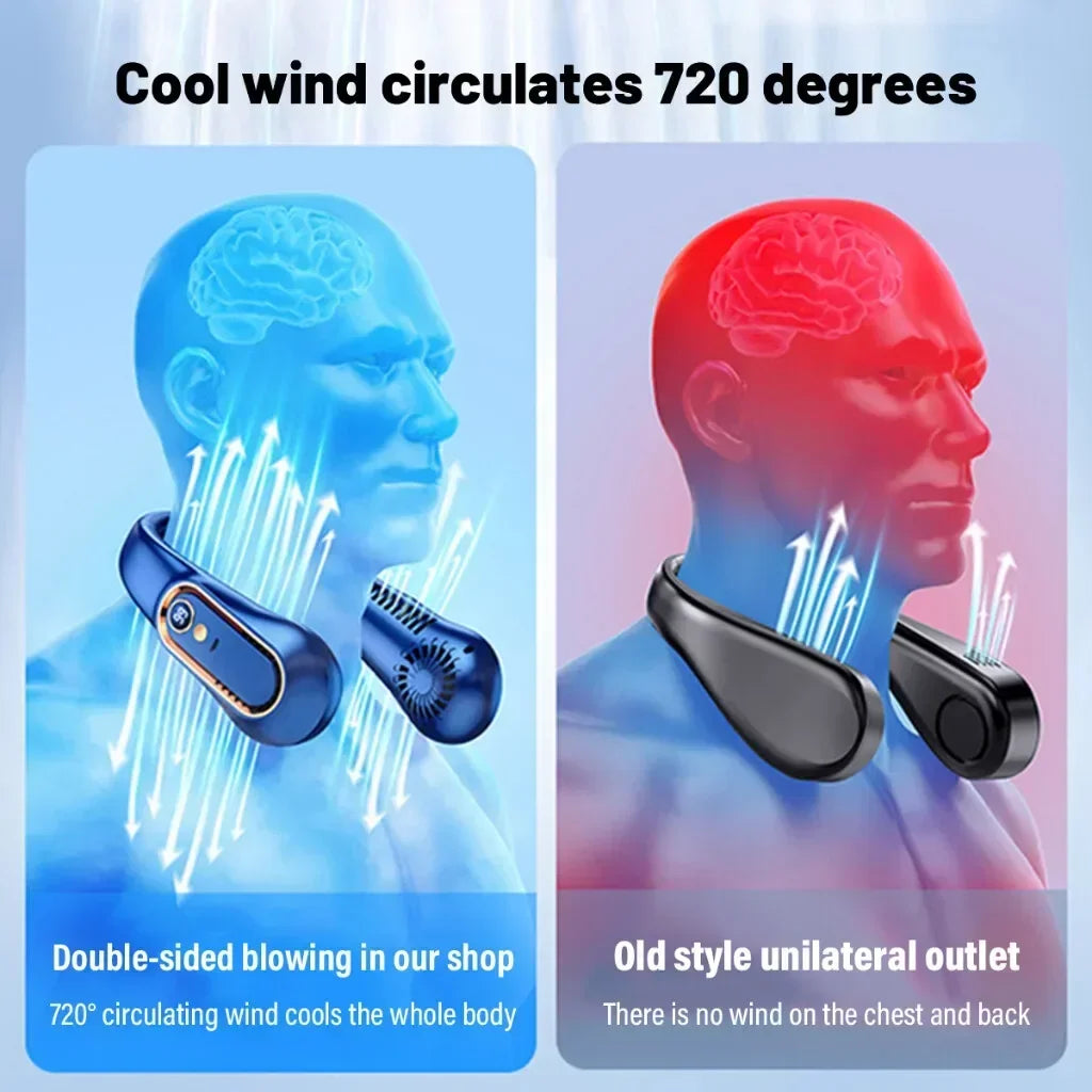 Wearable Neck Fan — 5-Speed Bladeless Hands-Free Cooling Fan