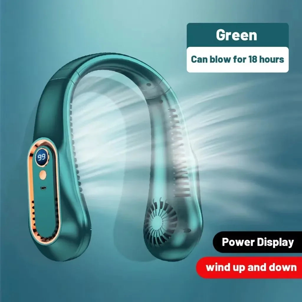 Wearable Neck Fan — 5-Speed Bladeless Hands-Free Cooling Fan
