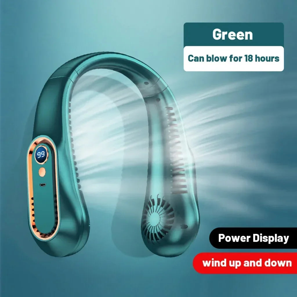 Wearable Neck Fan — 5-Speed Bladeless Hands-Free Cooling Fan