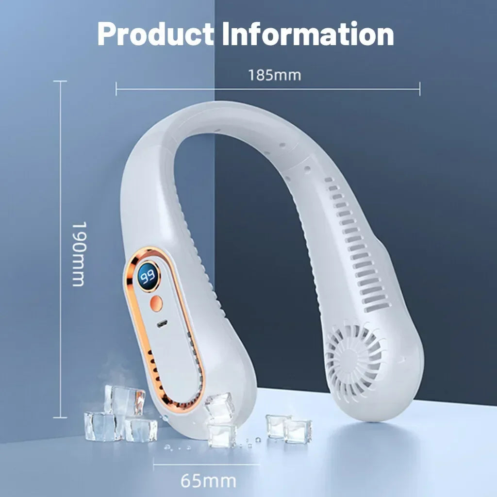 Wearable Neck Fan — 5-Speed Bladeless Hands-Free Cooling Fan