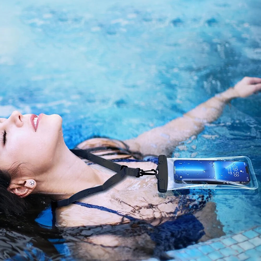 Waterproof Phone Pouch — IPX8 Universal Underwater Case with Lanyard