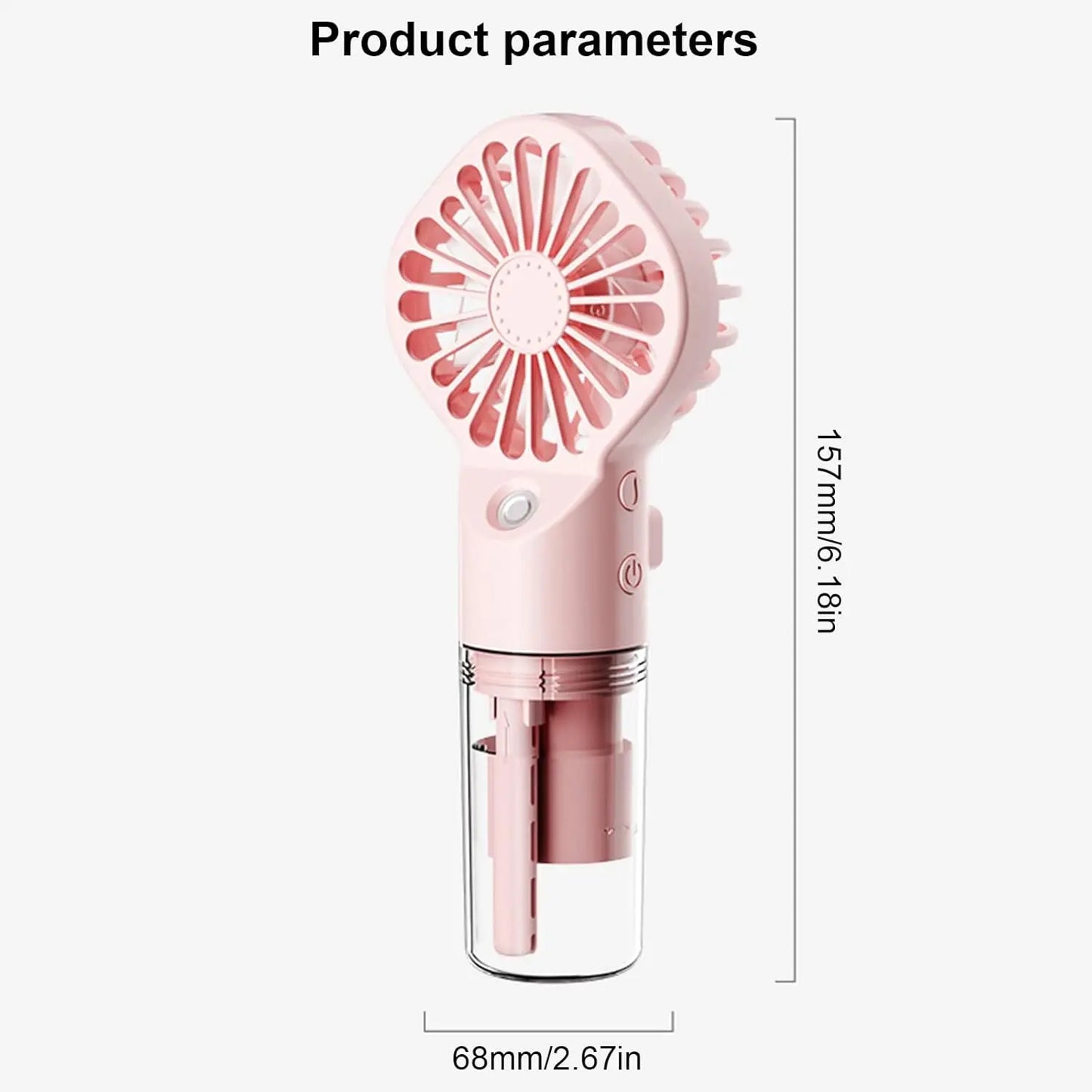Portable Misting Fan — 4-Speed Handheld Cooling Spray Fan