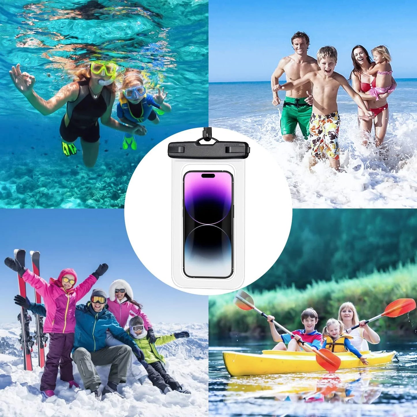 Waterproof Phone Pouch — IPX8 Universal Underwater Case with Lanyard