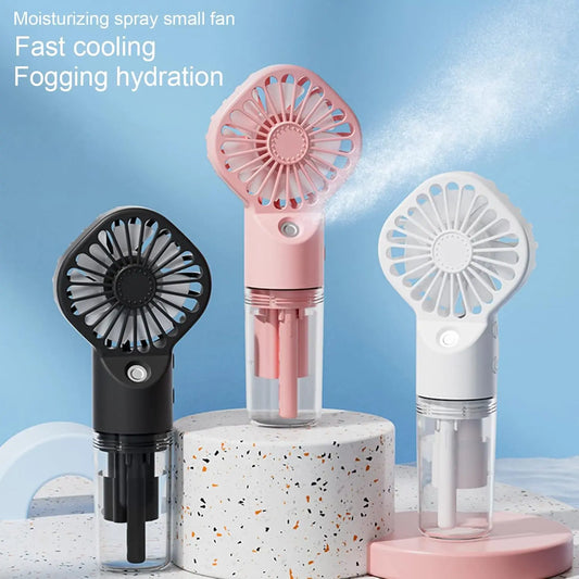 Portable Misting Fan — 4-Speed Handheld Cooling Spray Fan