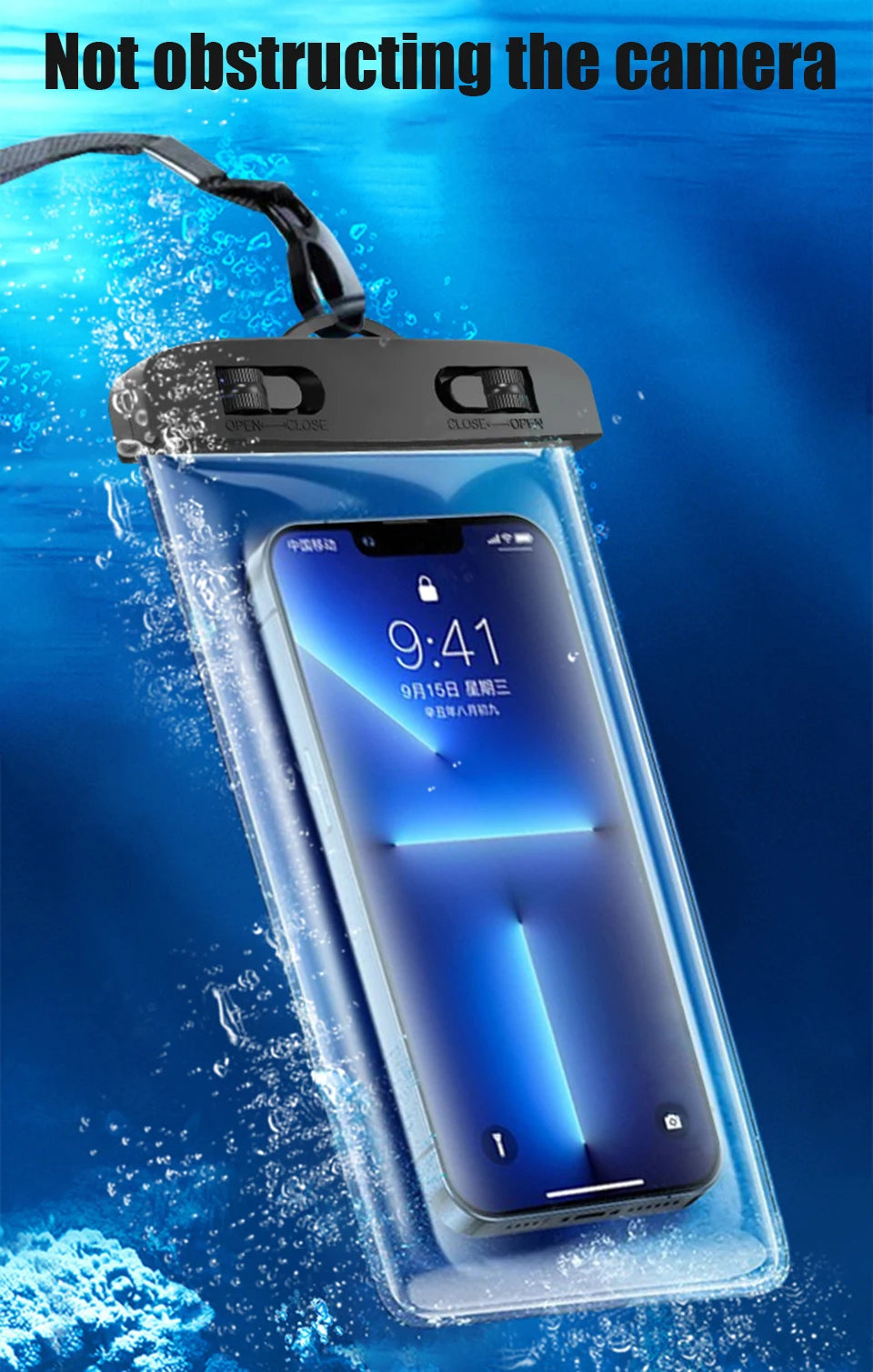 Waterproof Phone Pouch — IPX8 Universal Underwater Case with Lanyard