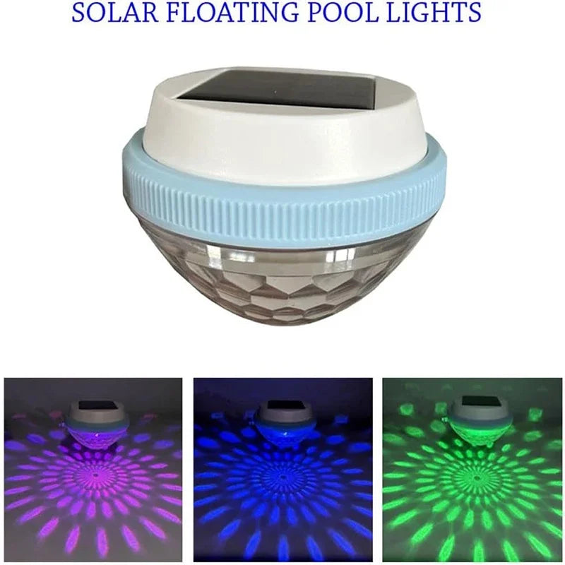Solar Floating Pool Lights (2 Pack) — RGB Color Changing Waterproof LED