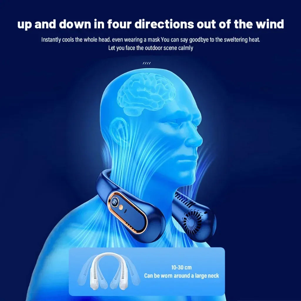 Wearable Neck Fan — 5-Speed Bladeless Hands-Free Cooling Fan