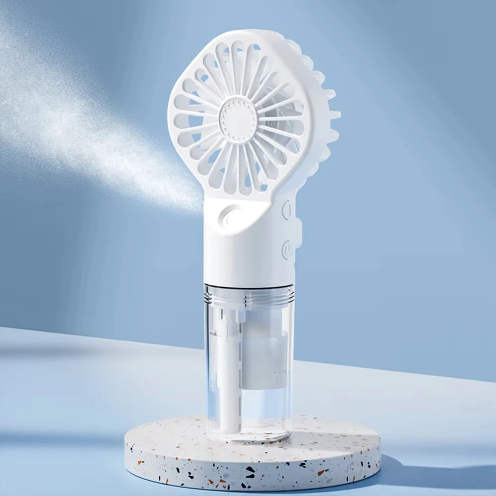 Portable Misting Fan — 4-Speed Handheld Cooling Spray Fan