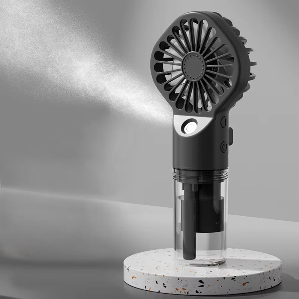 Portable Misting Fan — 4-Speed Handheld Cooling Spray Fan