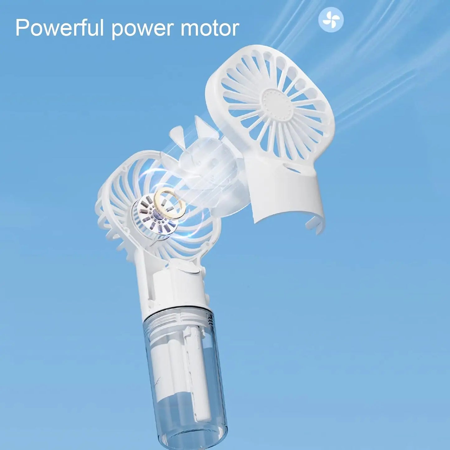 Portable Misting Fan — 4-Speed Handheld Cooling Spray Fan