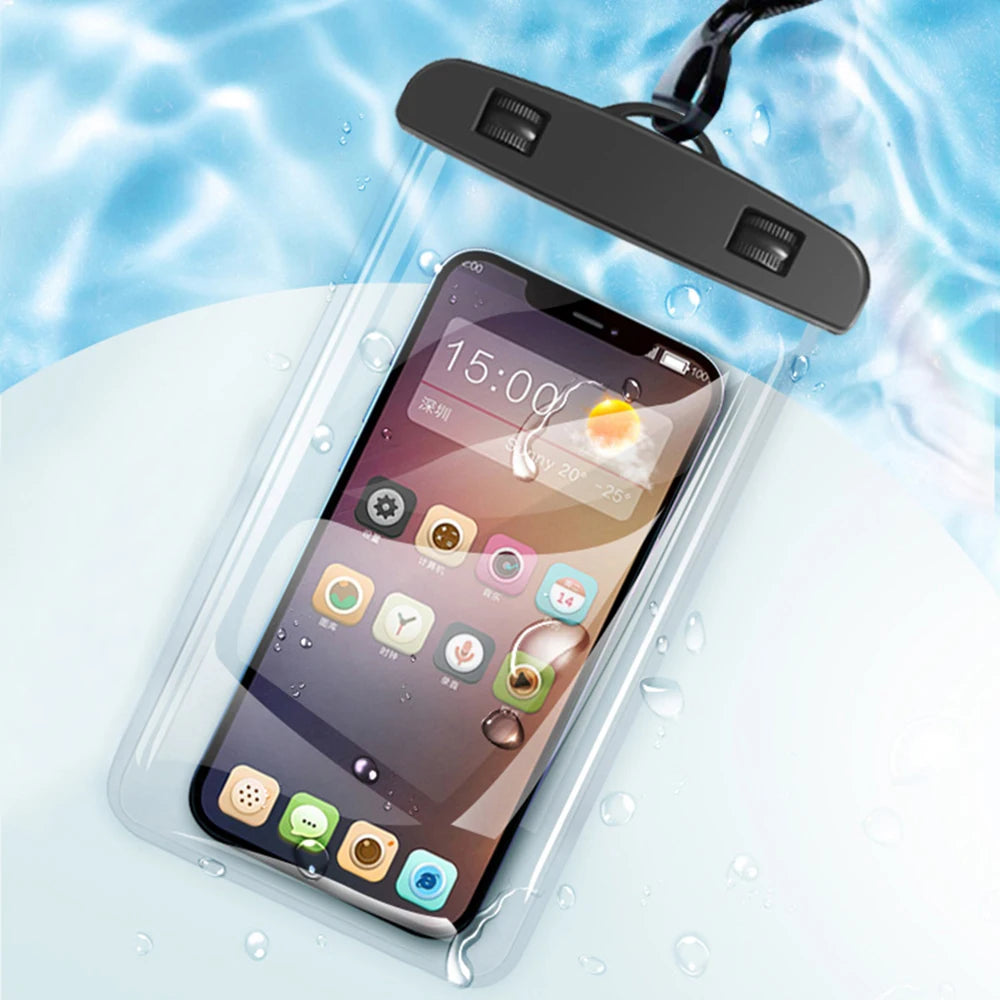 Waterproof Phone Pouch — IPX8 Universal Underwater Case with Lanyard